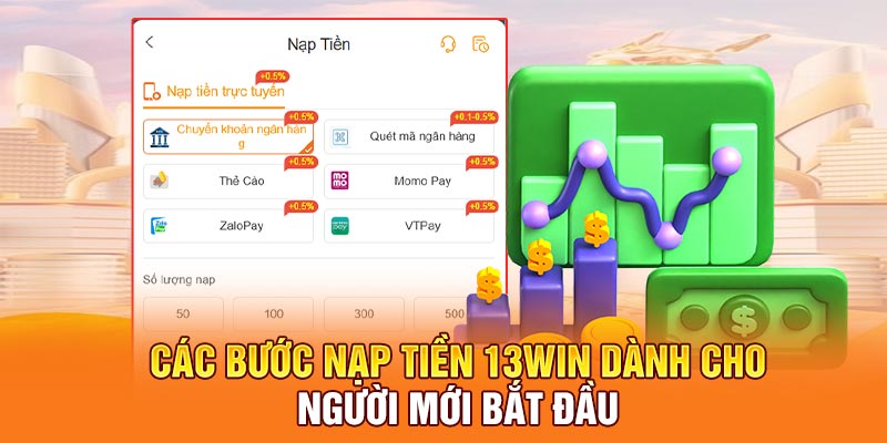 Các bước nạp tiền 13win dành cho người mới bắt đầu